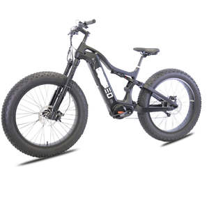 Bicicleta Eléctrica de Montaña Todoterreno de Primera Calidad y Nueva, con Cuadro de Fibra de Carbono de 26 Pulgadas, Suspensión Completa, Motor Central - Product Image 3