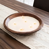 Bocal à bougie classique et unique avec couvercle, pour bougie chauffe-plat ou votive, idéal pour mariage, événement, décoration intérieure, bocal à bougie parfumée en bois 2026