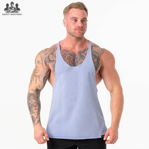 High Quality Custom Logo Design Men Gym <b>Stringer</b> Tank Top Quick Dry Eco-Friendly Breathable Knitted Casual 100% Cotton - Product Image 1