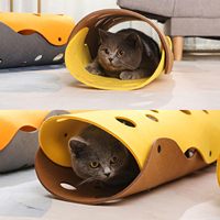 Tunnels doux confortables multi-trous de haute qualité bricolage Cages en feutre maisons de nid de lit simples pour la décoration intérieure