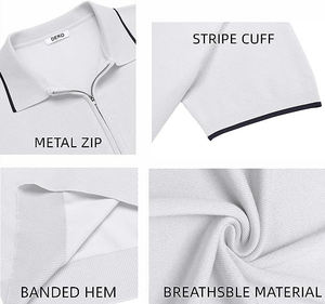 Polos respirants pour hommes pour l'été T-shirts polo à manches courtes en coton mélangé de haute qualité avec conception personnalisée sur mesure - Product Image 4