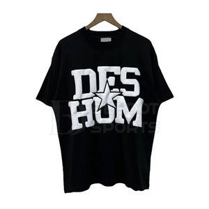 T-shirt unisexe à manches courtes, coupe classique, en polyester/coton, imprimé en puff, de haute qualité, vente en gros personnalisée, séchage rapide - Product Image 1