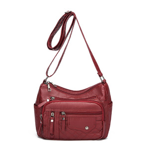Womens Casual PU Leather <b>Crossbody</b> <b>Bag</b> | Adjustable Shoulder Strap | Vintage Solid Color - Product Image 5