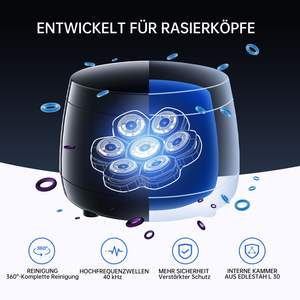 Rasoir électrique pour hommes chauves pour un nettoyage rapide en 3 minutes pour nettoyer les lames de rasoir - Product Image 6