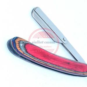 Maquinilla de afeitar de una sola hoja de acero inoxidable con mango de madera - Product Image 4