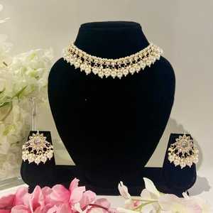 Latest Arrival Luxury <b>Stainless</b> <b>Steel</b> Necklace Earrings Headpiece Sets Most Selling Indian Bridal Wedding for Women for Parties - Product Image 4