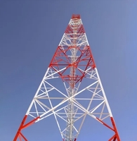 50m baja galvanis celup panas terisi sendiri antena Radio CB GPS segitiga kisi tiang menara berkaki 3