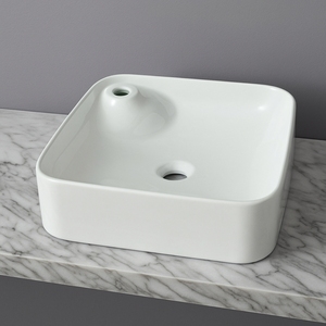 Penelope bianco lucido in ceramica lavabo 43x43x12 cm rotondo quadrato Design-confezione da 1 - Product Image 4