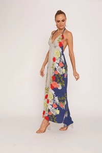 Hand Embroidery Dresses Cotton Fabric With Multi Color Lace on Neckline Full <b>Sleeves</b> Women Dresses Maxi - Product Image 4