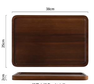 Plateau de service en bois d'acacia naturel pour le petit déjeuner au lit et la décoration intérieure - Product Image 5