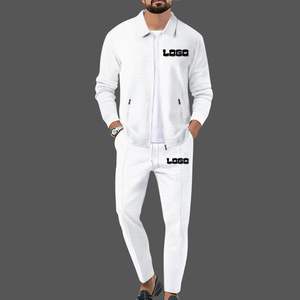 Survêtements de qualité supérieure en tissu gaufré à fermeture éclair, lavage à l'acide, 2 pièces, unisexe, respirant, léger, sportif, personnalisé - Product Image 1