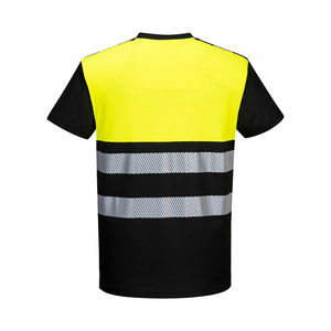 Camiseta de alta visibilidad con cinta reflectante para uso en construcción, fábrica e industria. - Product Image 5