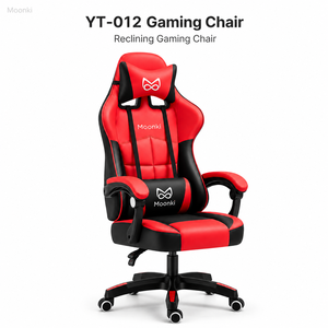 เก้าอี้เกมมิ่งหนังปรับระดับได้ตามหลักสรีรศาสตร์ พร้อมที่พักเท้า เก้าอี้คอมพิวเตอร์พนักพิงสูงสำหรับห้องอีสปอร์ต - Product Image 1