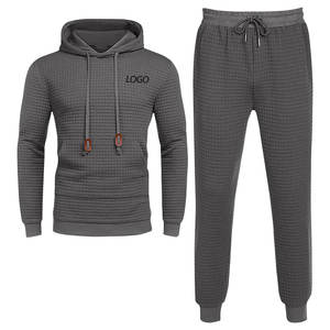 Ensemble de survêtement de sport pour homme, jogging respirant et lourd, sweat-shirt à capuche pour les sports d'hiver, qualité supérieure, cordon de serrage en gros - Product Image 1