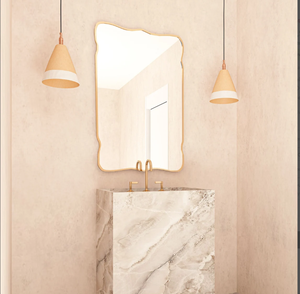 Lapseki espejo asimétrico decoración del hogar diseño de pared estética espejo estilo Irregular espejo de baño - Product Image 2