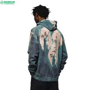 Sweat à capuche zippé en molleton bouclette 100% coton, coupe classique, épais, effet vieilli, respirant, séchage rapide, hiver - Product Image 3