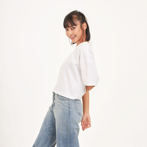 เสื้อยืด100% ครอปสำหรับผู้หญิง, แฟชั่นใหม่2024เสื้อยืดคอกลมแขนสั้นลำลองผ้าคอตตอนแห้งเร็ว - Product Image 2