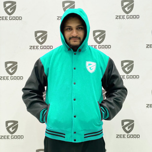 Wholesale Custom Sport Bomber Letterman <b>Jackets</b> Men Low MOQ Casual Winter Hooded Waterproof Stand Front Trending Street <b>Canvas</b> - Product Image 4
