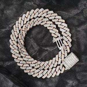 <b>VVS</b> Moissanite Lab Diamond Silver 925 Necklace <b>Chain</b> Hip Hop Iced Out Jewelry 10mm Miami Cuban Link Bracelet <b>Chain</b> - Product Image 2