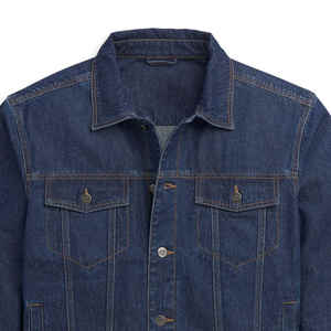 High Street Style hommes tenue décontracté Denim veste Meilleur vendeur couleur unie bonne qualité hommes vêtements Denim Jeans vestes - Product Image 4