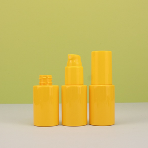 Hot New Custom Yellow 50ml PET Flat Squeeze Bottles pour le visage Toner/Sérum Lotion Savon pour les mains Emballage de bouteille en plastique avec bouchon de pompe - Product Image 4