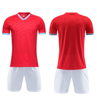 Maillot de football personnalisé sublimé pour équipe, avec col montant et logo personnalisé, design réversible, 100 % polyester