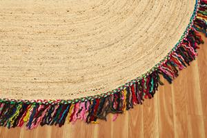 Handcrafted Boho Style Braided Jute Floor Runner Rustic Eco-Friendly Home Accent Area <b>Rug</b> Set - Product Image 2