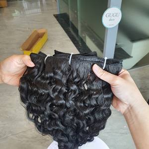 Extensions de cheveux humains de couleur noire naturelle sans couture Clip cheveux vierges bruts au prix de gros - Product Image 6