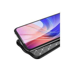 Coque en silicone bleu marine fine et élégante pour OPPO A76, antichoc, en TPU souple, protection arrière, surface plaquée brillante - Product Image 3