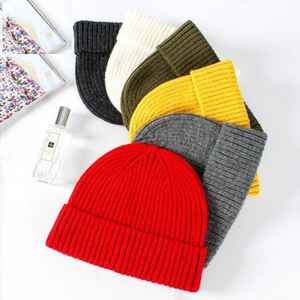 Gorros de Invierno Lisos al por Mayor, Gorros de Cachemira con Patrón de Tejido Personalizado Gratuito, Gorros con Logotipo Personalizado, Unisex - Product Image 1