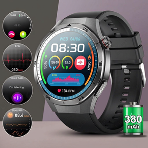 Montre connectée Sower, écran AMOLED 1,56 pouce, suivi du rythme cardiaque ECG, étanche IP68, montre de fitness unisexe avec NFC et assistant vocal - Product Image 1