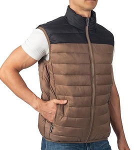 Vestes matelassées sans manches à capuche personnalisées en gros, gilets à bulles multi-poches, imperméables, coupe-vent, revêtement fin en polyester et nylon - Product Image 3