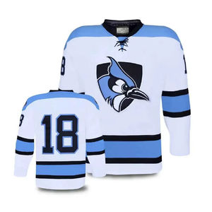 Camiseta de hockey transpirable de diseño personalizado, bordado por sublimación multicolor, impresión OEM, ropa de hockey sobre hielo en blanco, novedad - Product Image 1