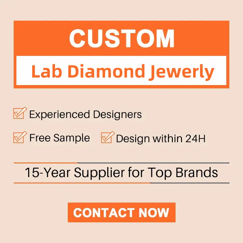Custom all'ingrosso Igi Gia CVD Lab fatto crescere diamante in oro reale anello ciondolo laboratorio coltivazione gioielli con diamanti per le donne Mens