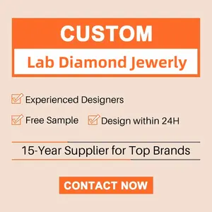Individueller Großhandel Igi Gia CVD Labor hergestellt Erwachsener Diamant echter Goldring Anhänger Labor Anbau Diamantschmuck für Damen und Herren