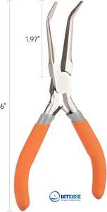 INSTRUMENTOS QUIRÚRGICOS INTENSE: Alicates de Punta Curva de Acero Inoxidable con Empuñadura Antideslizante, Herramienta para Joyería - Product Image 6