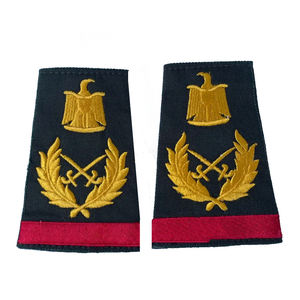 Attachements de rang uniforme de planche d'épaule brodée réglable avec badges à coudre de décoration en dentelle par les fabricants - Product Image 5