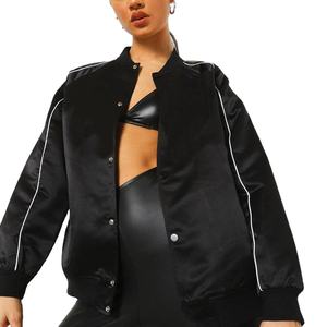 Chaqueta Universitaria de Invierno con Cuello Alto Tejido al por Mayor, Logotipo Personalizado, Algodón de Buena Calidad, Transpirable para Mujer, 2026 - Product Image 4