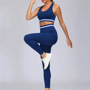 Leggings de yoga pour femmes de haute qualité, personnalisés, légers, taille mi-haute élastique, ensemble de leggings de yoga, solides, respirants, longueur complète, tendance - Product Image 3