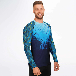 Hot Selling Rash Guards For Adult Full Sleeve Sublimation Stretchable <b>Compression</b> <b>Shirts</b> For Men's With OEM Service - Product Image 6