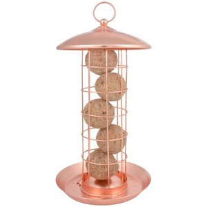 Ak Brass Hut Style Small Bird Níquel Acabado Metal Colgante Birds Feeder y Pottery Feeder - Product Image 5