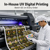 Étiquettes personnalisées pour bouteilles de bière artisanale, autocollants en vinyle imperméables, rouleaux d'autocollants adhésifs, impression numérique UV pour l'emballage des brasseries