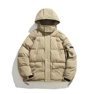 Veste épaisse coupe ample pour hommes doublée de polyester fermeture éclair sur le devant OEM manteau à bulles sur mesure Hip Hop décontracté à la mode pour l'hiver - Product Image 6