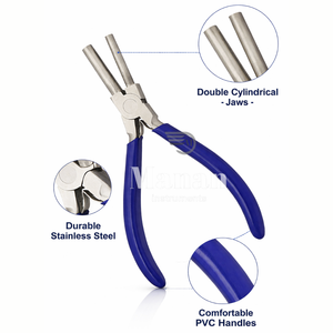 MANAN INSTRUMENTS Alicates de Alta Calidad de 6 Pulgadas para Hacer Bails, Fabricación de Joyas, Mordazas Cilíndricas Dobles de 3mm y 5mm, Acero Inoxidable, Empuñadura de PVC - Product Image 3