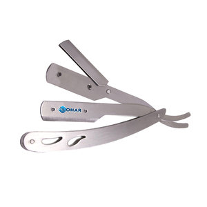 มีดโกนแบบพับได้ด้ามจับเหล็กสีดำสำหรับผู้ชายมีดโกนที่โกนหนวดมีดโกนที่โกนหนวดเคราที่โกนหนวดเครื่องมือความงาม - Product Image 5