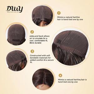 Annie C-DWY Pre-Cut T-Part Long Curly Synthetic <b>Wig</b> with Light <b>Brown</b> Lace - Product Image 6