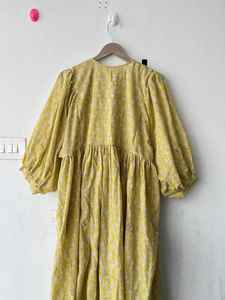 Robe en gaze de coton à imprimé floral, robe midi légère d'été, robe bohème décontractée en coton, tenue quotidienne pour femmes - Product Image 2