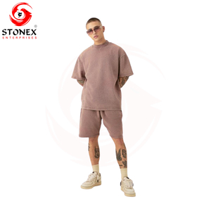 Conjunto de Camiseta y Pantalones Cortos Personalizados para Hombre, Ropa Urbana Ecológica de Invierno, Conjunto de Dos Piezas, Fabricante Mayorista OEM ODM - Product Image 6