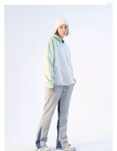 กางเกงขายาวขาบานสำหรับผู้ชาย,กางเกงขายาวทรงหลวมผ้าฝ้ายแบบลำลองสไตล์ฮิปฮอปกางเกงวิ่งขากว้างบล็อกสั่งได้ตามต้องการ - Product Image 4