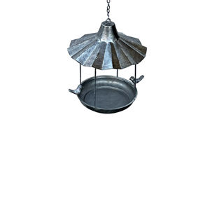 Outdoor Metal Hanging <b>Bird</b> <b>Feeder</b> |Strong Decorative Metal Structure |Circular Feeding Tray |Durable <b>Bird</b> Feeding & Garden Decor - Product Image 3